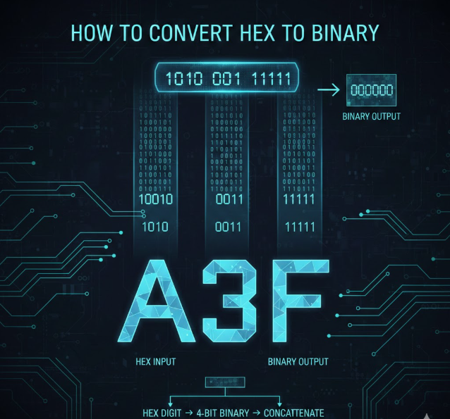 how to convert hex to binary