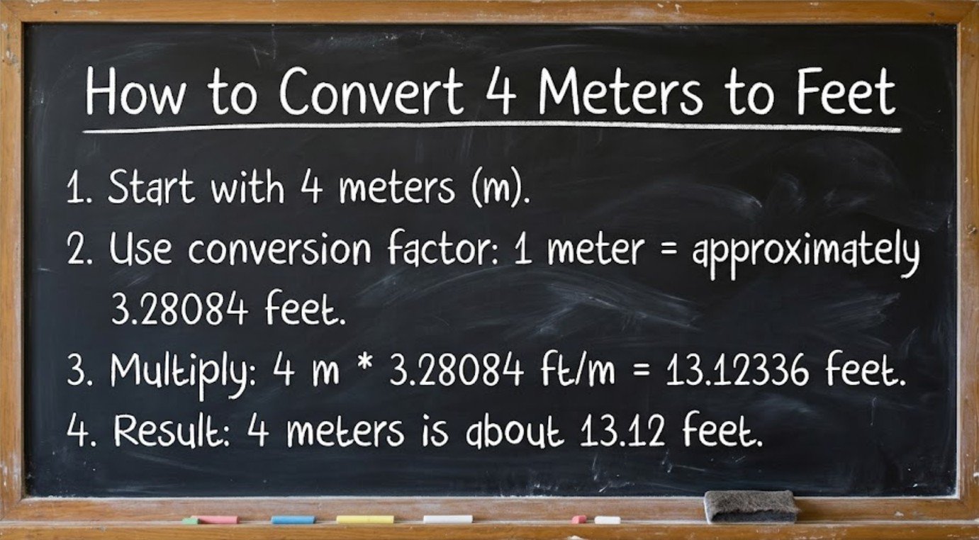 How to Convert 4 Meters to Feet