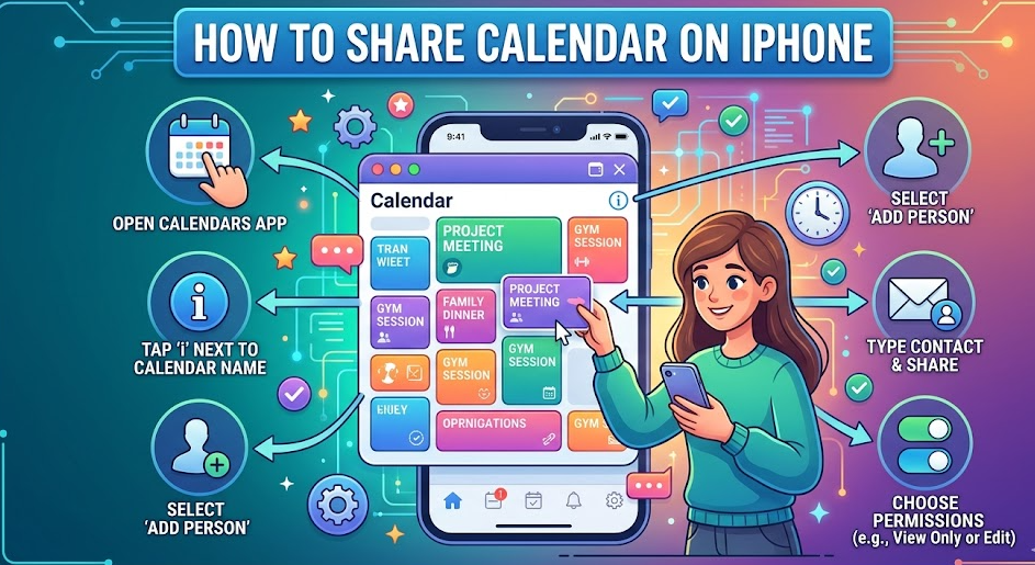 how to share calendar on iphone