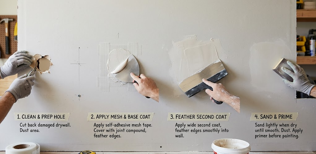 how to repair drywall