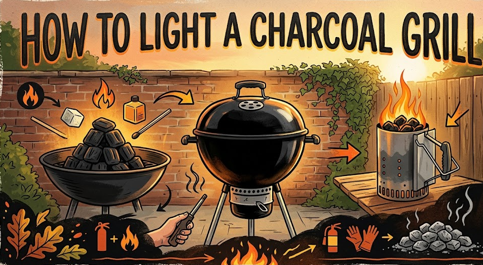 how to light a charcoal grill