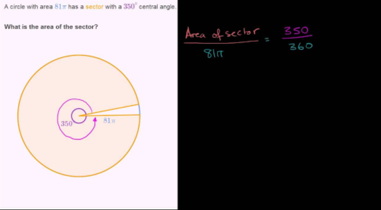 How to Find Area of a Sector