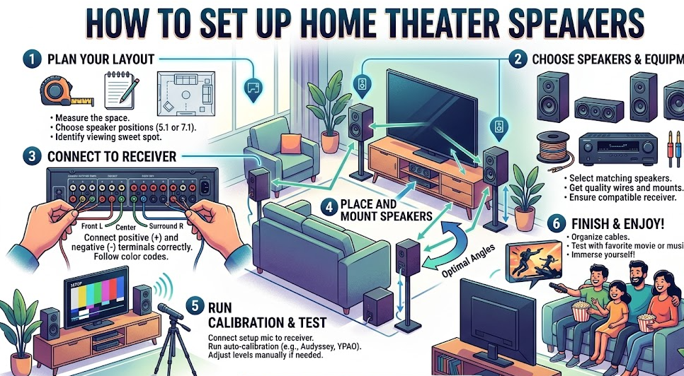 How to Set Up Home Theater Speakers