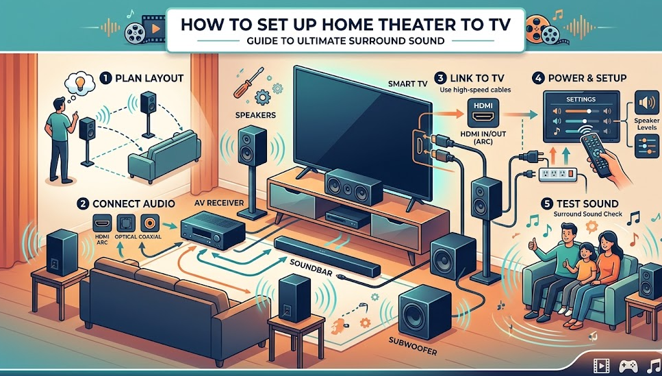 How to Set Up Home Theater to TV