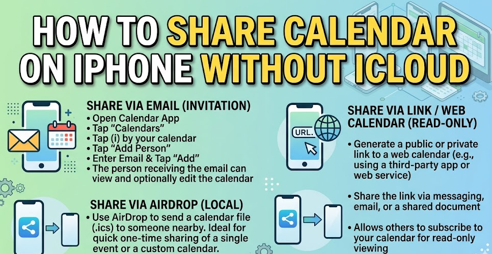 How to Share Calendar on iPhone Without iCloud