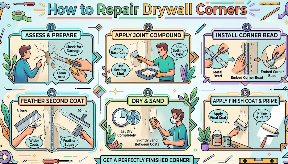 How to Repair Drywall Corners