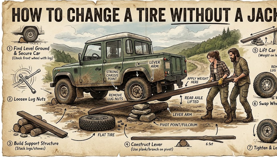 How to Change a Tire Without a Jack