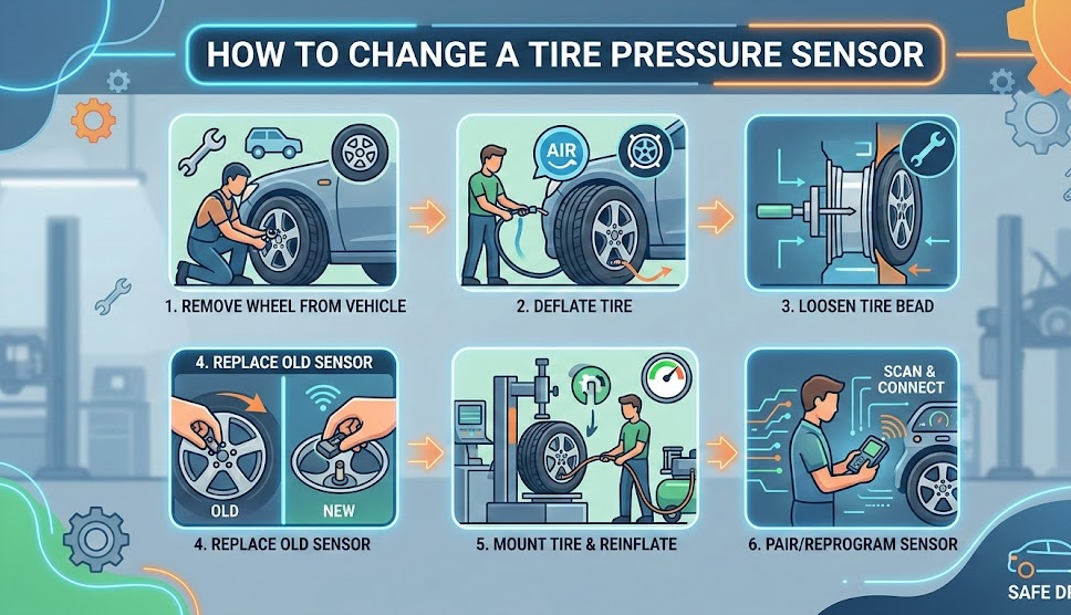 How to Change a Tire Pressure Sensor