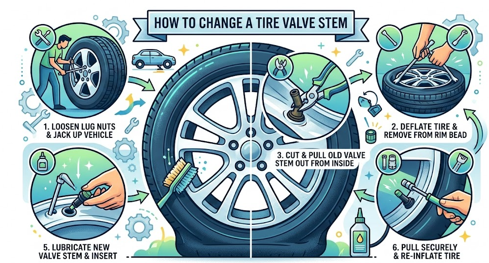 How to Change a Tire Valve Stem