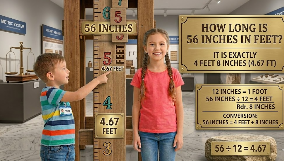 How Long is 56 Inches in Feet?
