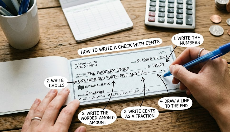How to Write a Check With Cents