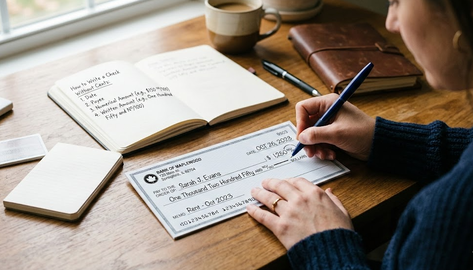 How to Write a Check Without Cents