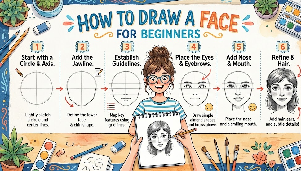 How to Draw a Face for Beginners