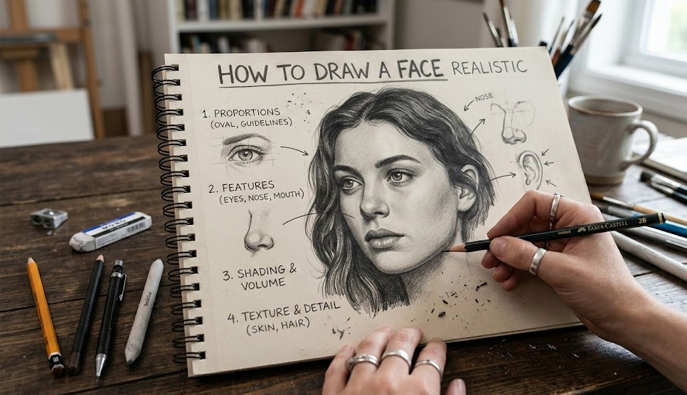 How to Draw a Face Realistic