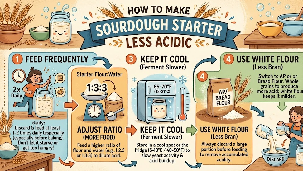 How to Make Sourdough Starter Less Acidic