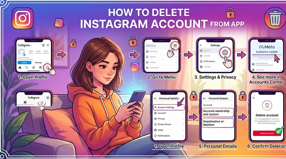 How to Delete Instagram Account From App