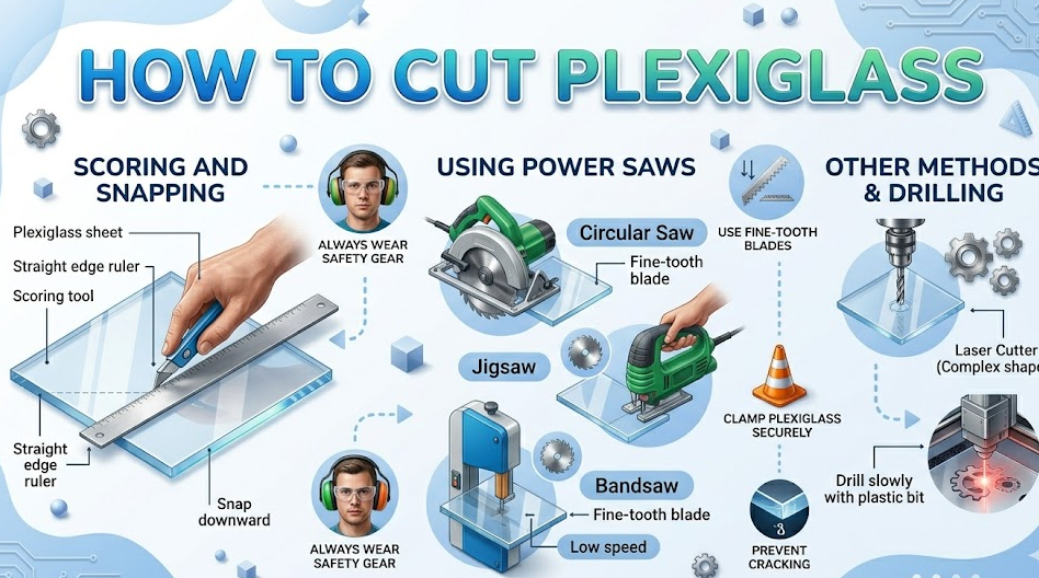 how to cut plexiglass