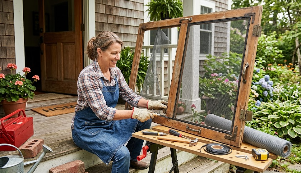 how to repair screen door