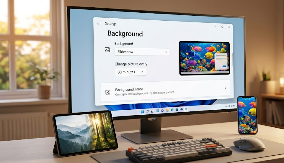 Setting Slideshow Wallpapers for Automatic Changes