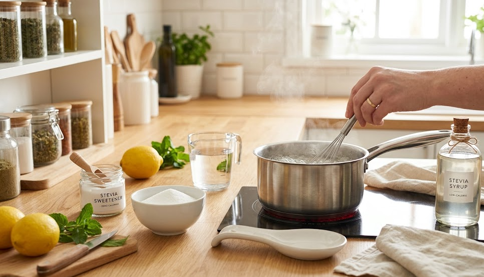 How to Make Simple Syrup with Stevia for Low-Calorie Options