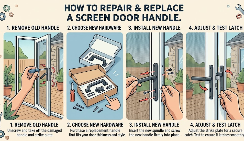 How to Repair Screen Door Handle