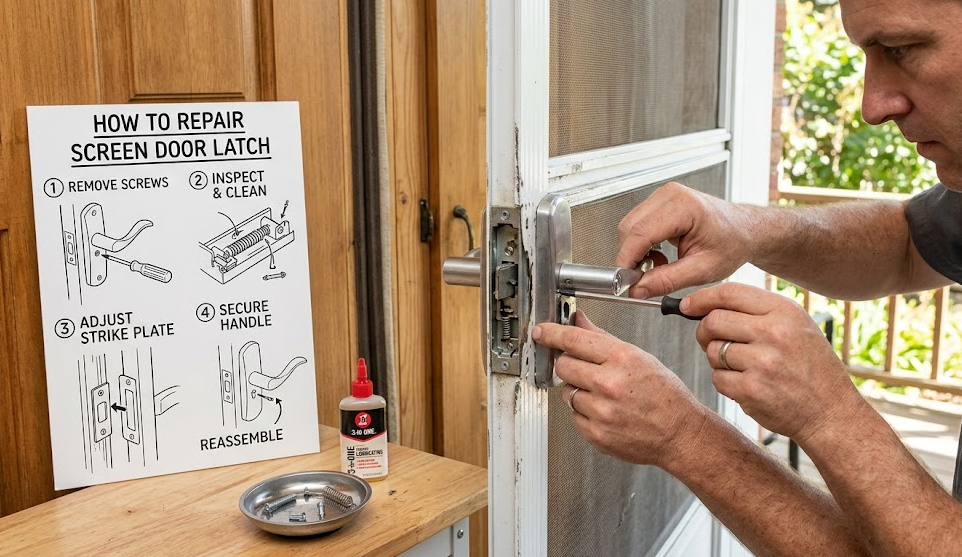 How to Repair Screen Door Latch