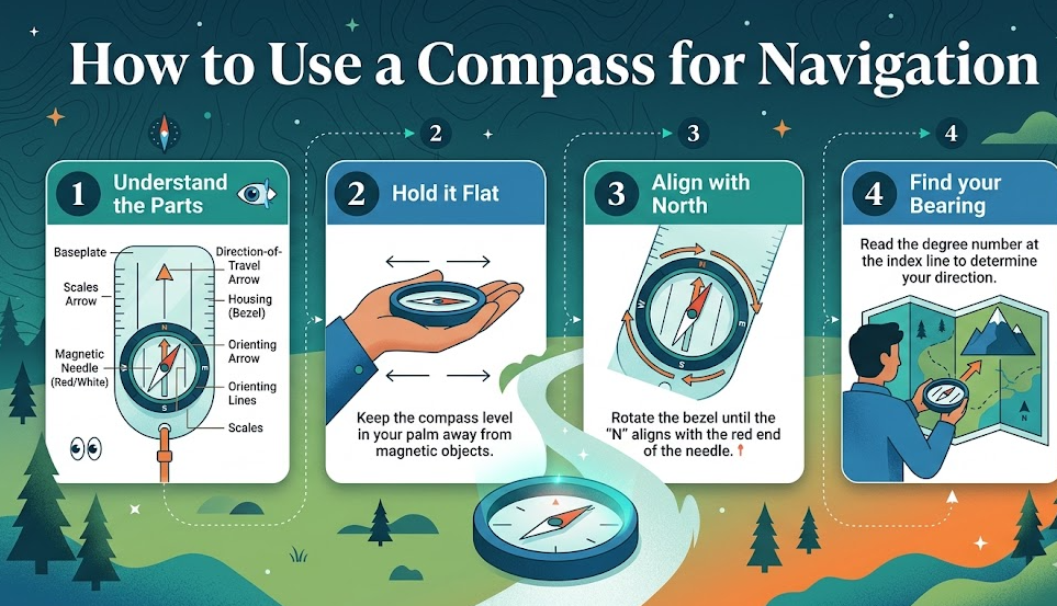 How to Use a Compass for Navigation
