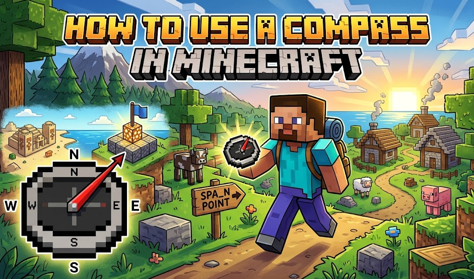 How to Use a Compass in Minecraft