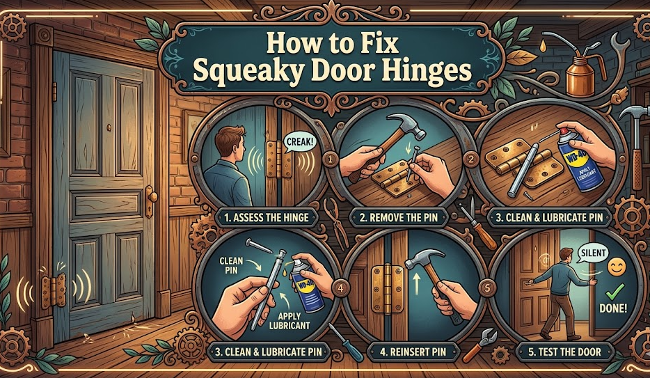 How to Fix Squeaky Door Hinges (Step-by-Step)
