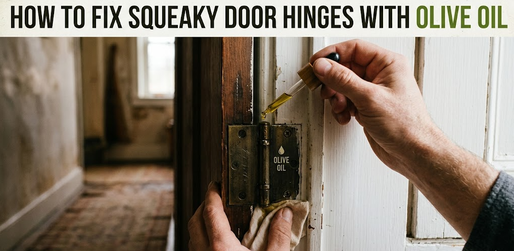 How to Fix Squeaky Door Hinges with Olive Oil