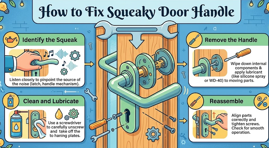 How to Fix Squeaky Door Handle