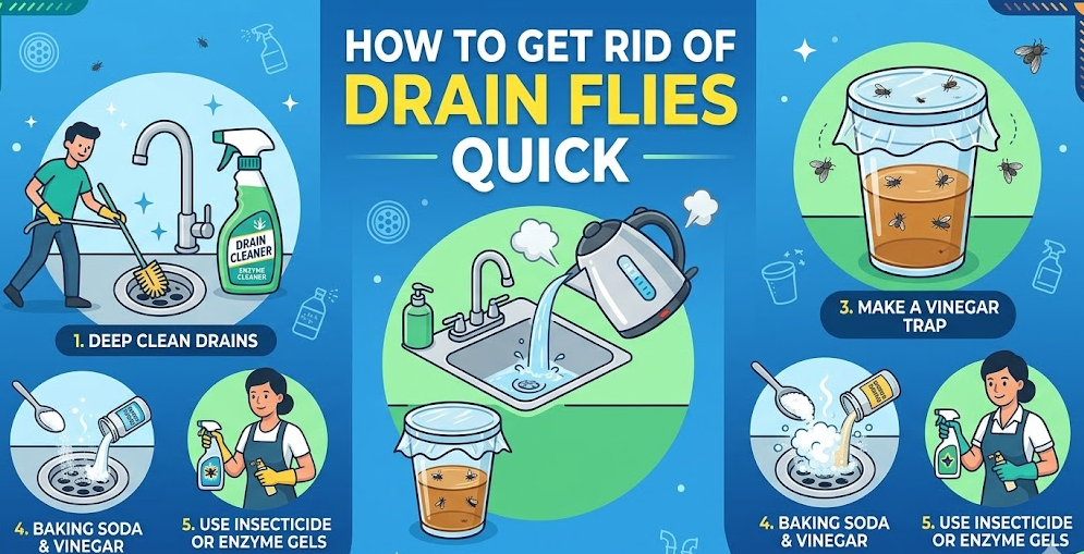 How to Get Rid of Drain Flies Quick