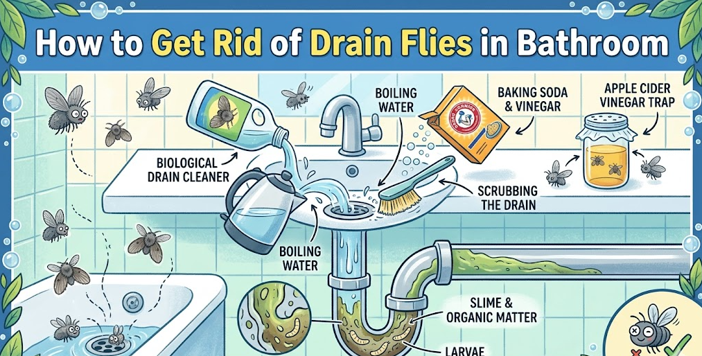 How to Get Rid of Drain Flies in Bathroom