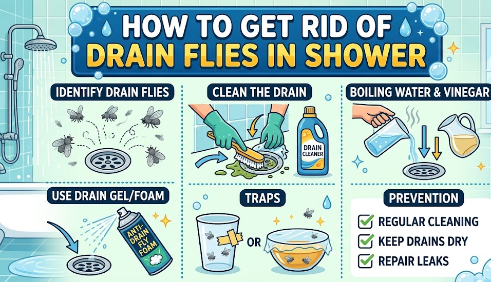 How to Get Rid of Drain Flies in Shower