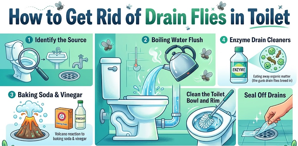 How to Get Rid of Drain Flies in Toilet
