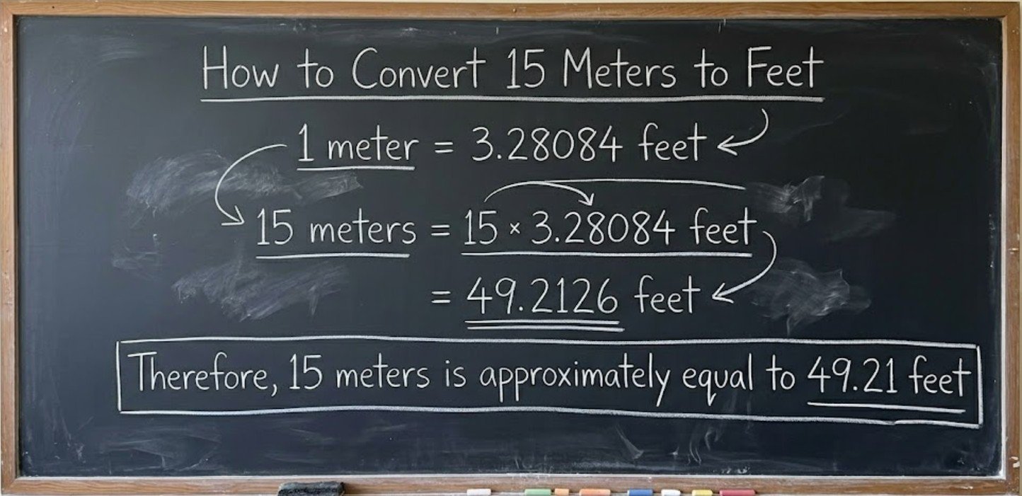 How to Convert 15 Meters to Feet