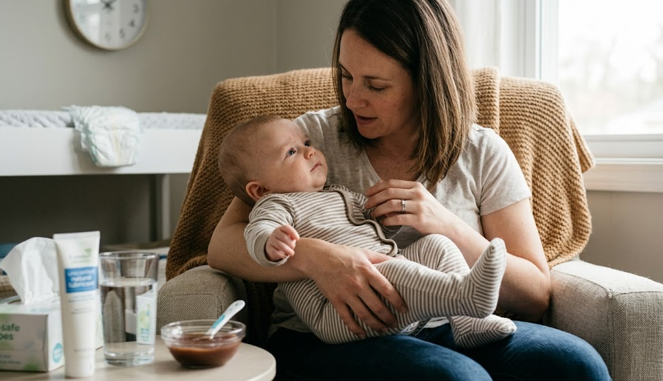 how to help a constipated baby